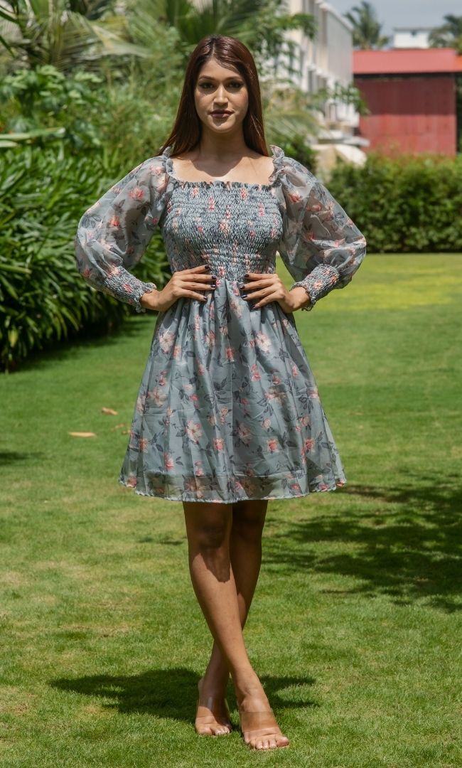 BLOSSOM GREY DRESS