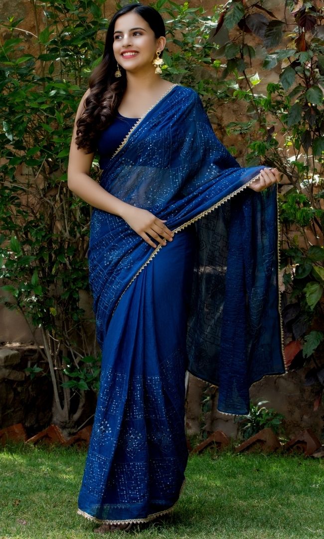 Chiffon Saree Saree Styles For Farewell Ready-to-wear-chiffon