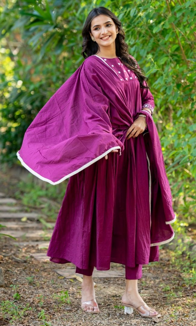 Rang Noor Cotton Anarkali Set