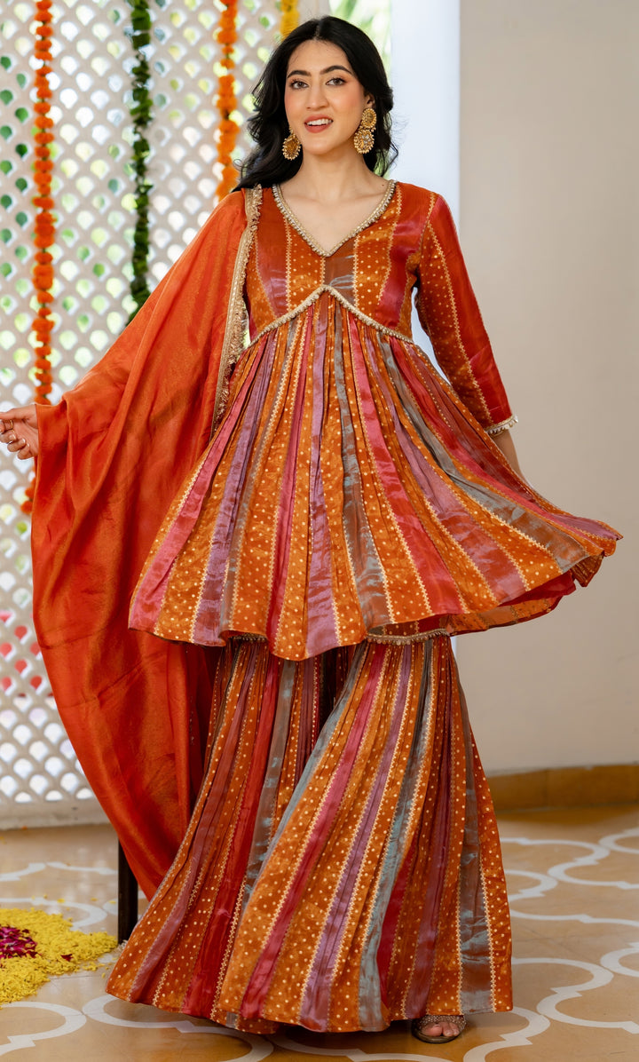 Parve Multi Color Sharara Set