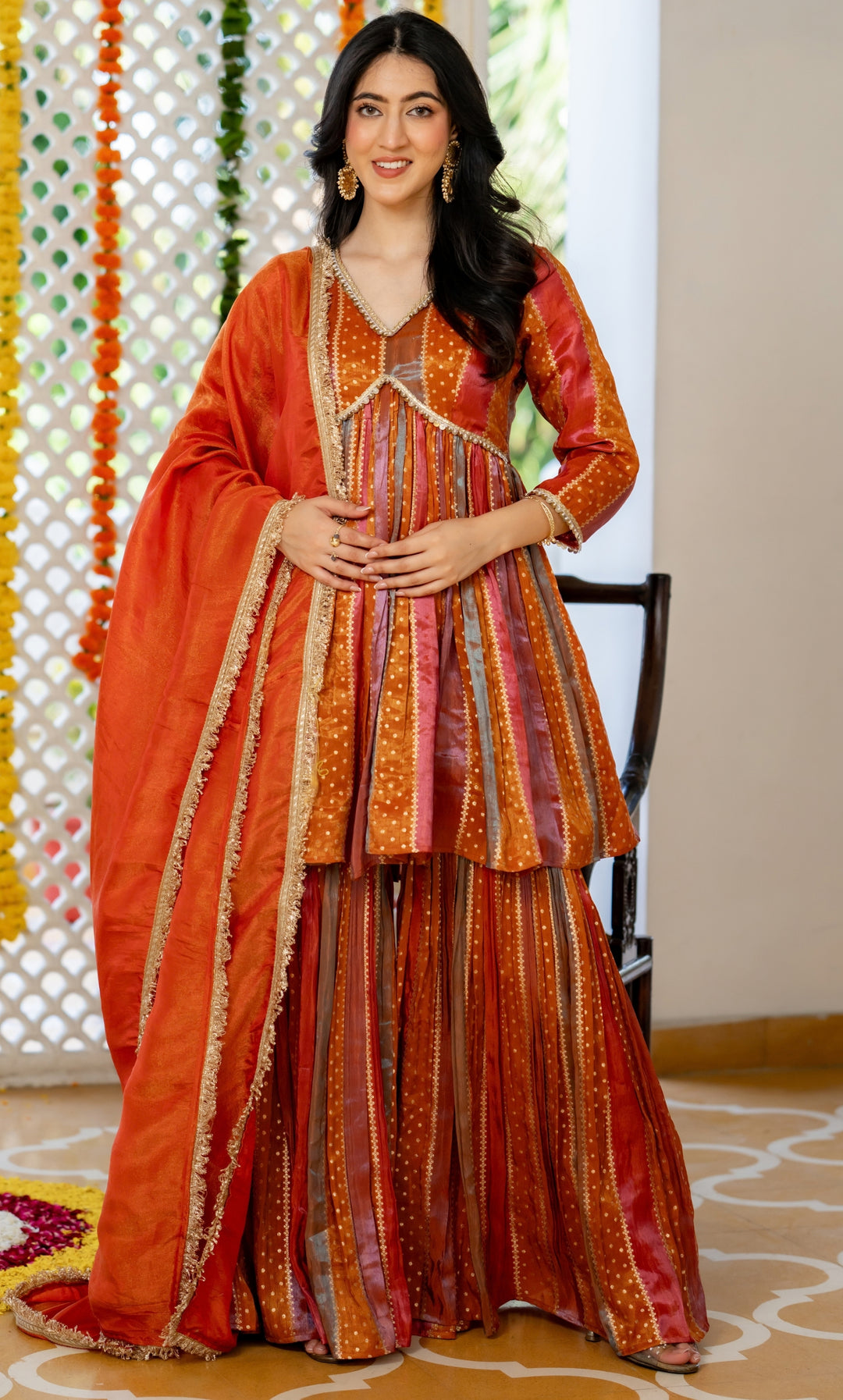 Parve Multi Color Sharara Set