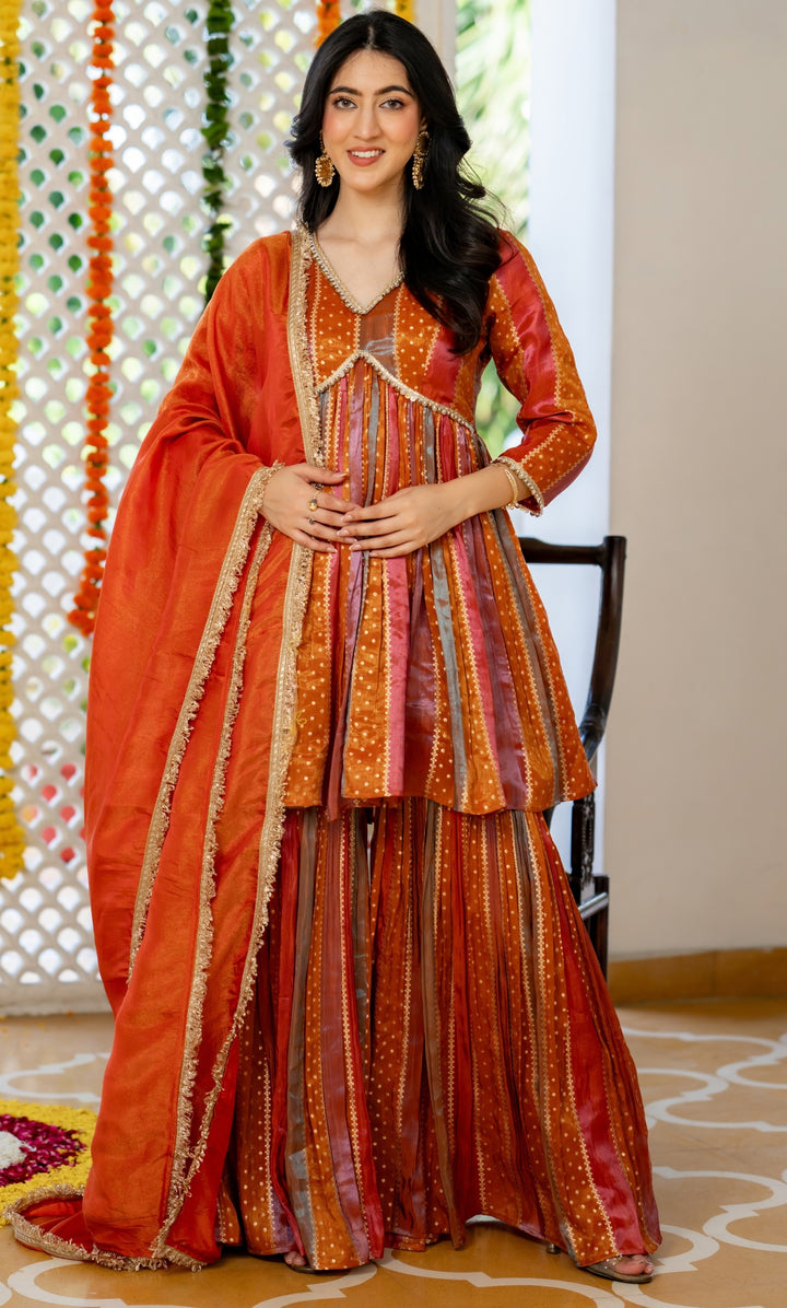 Parve Multi Color Sharara Set