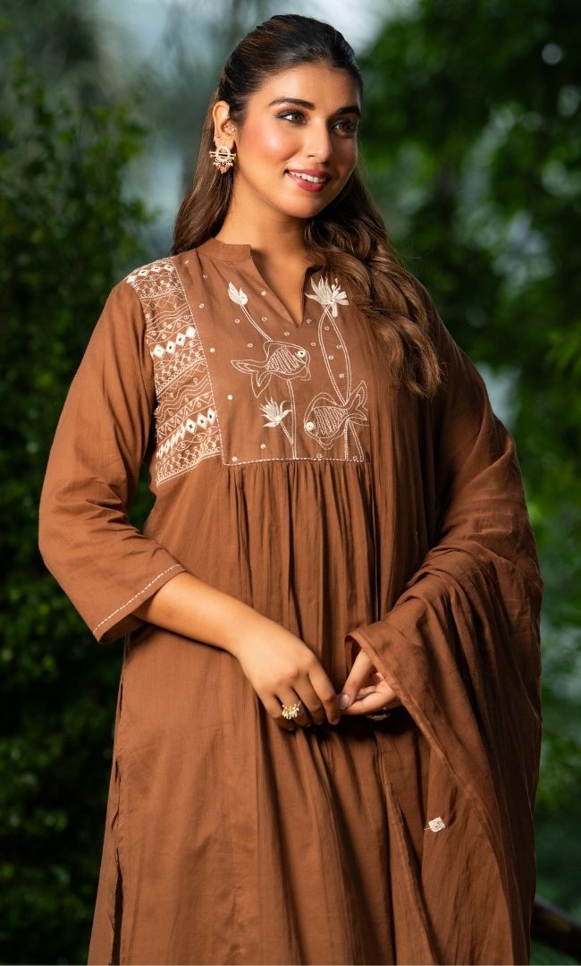 Mocha Brown Suit Set