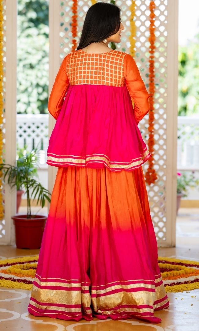 Rose Saffron Skirt Set