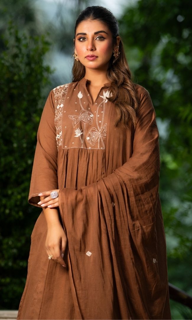 Mocha Brown Suit Set
