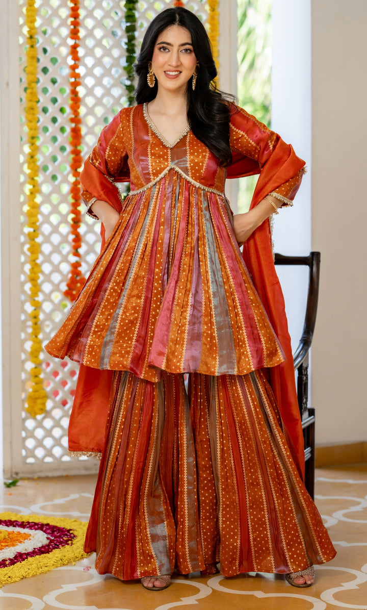 Parve Multi Color Sharara Set