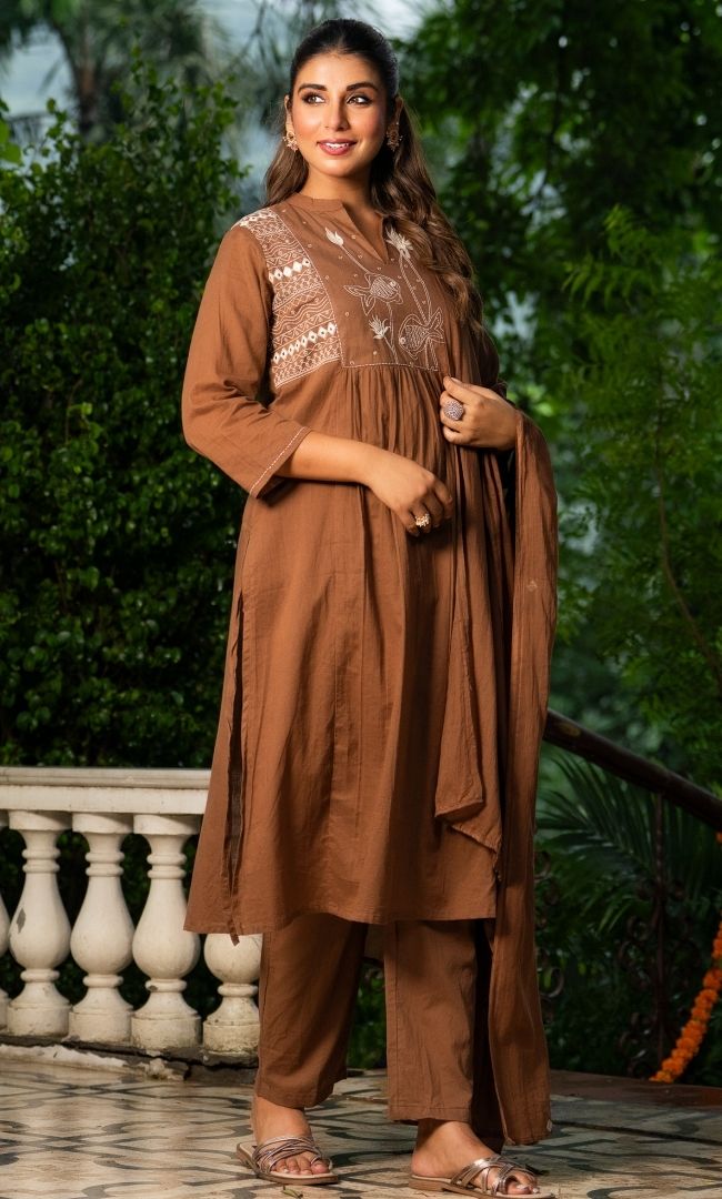 Mocha Brown Suit Set