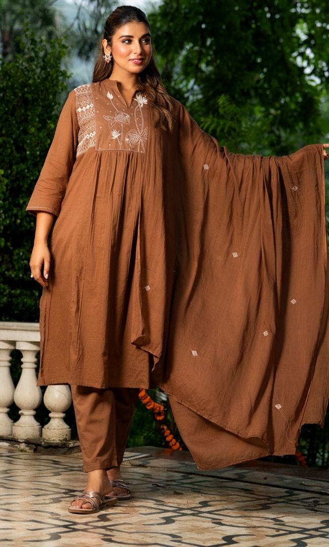 Mocha Brown Suit Set