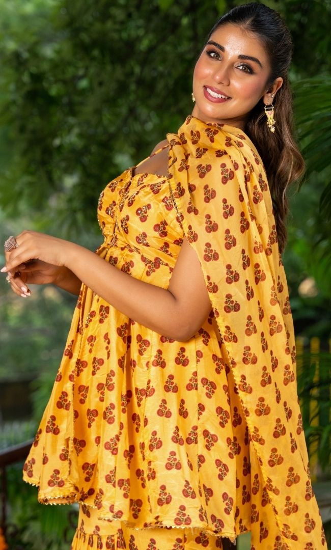 Sakhi Yellow Sharara Set