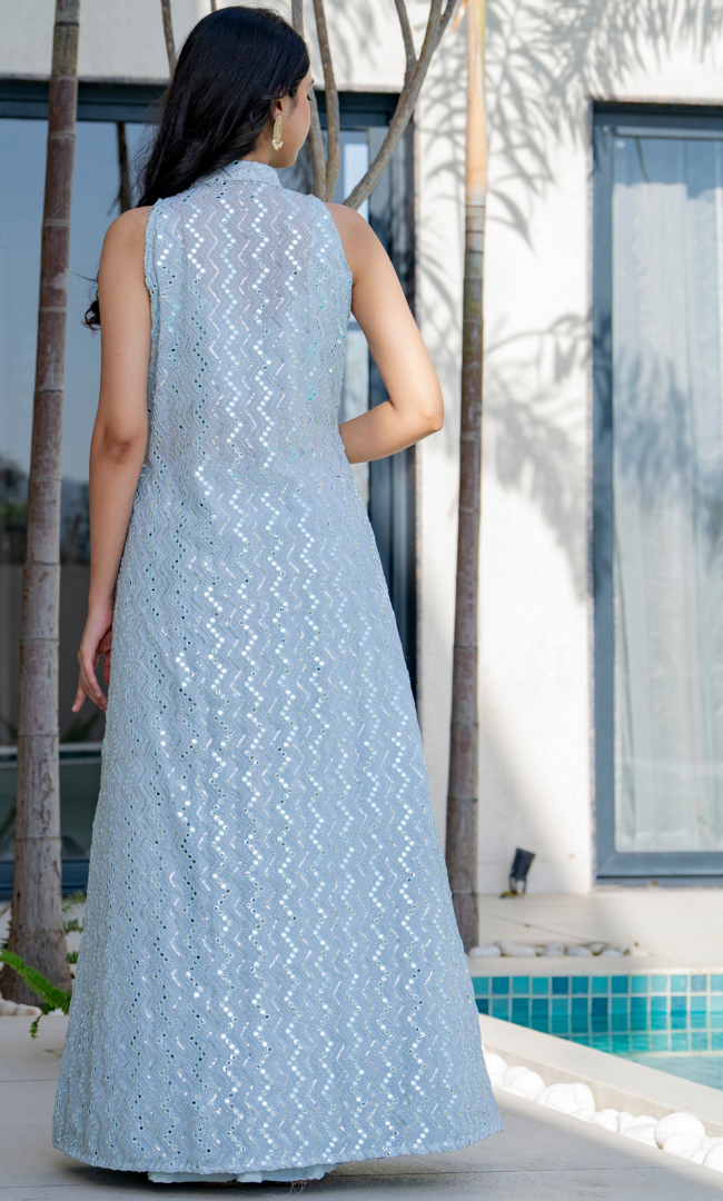 Frosted Elegance Lehenga With Shrug