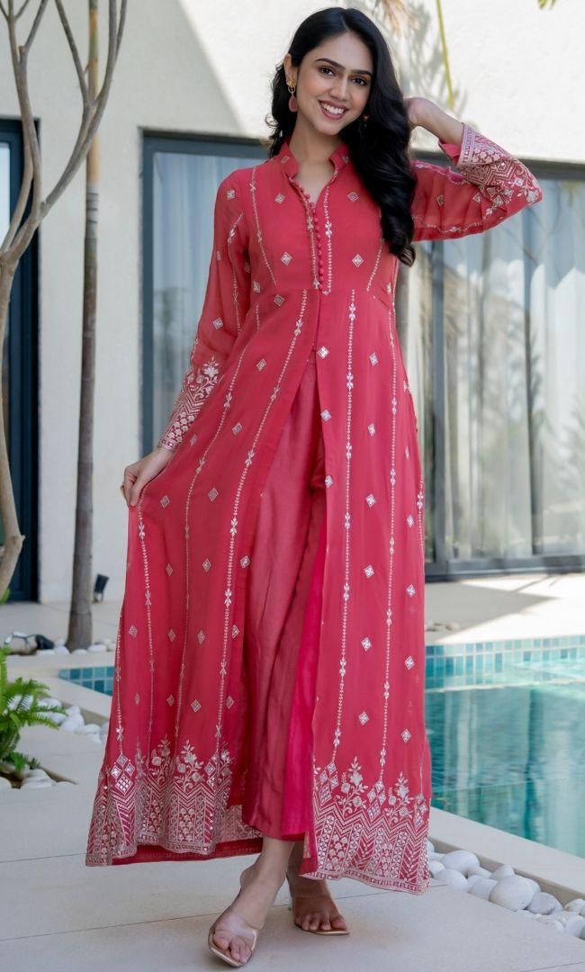 Eraya Pink Kurta Set