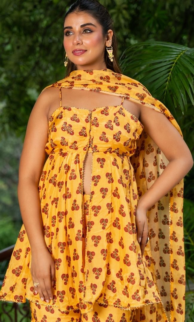 Sakhi Yellow Sharara Set