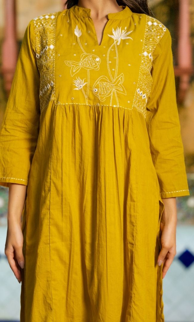 Kanak Mustard Suit Set