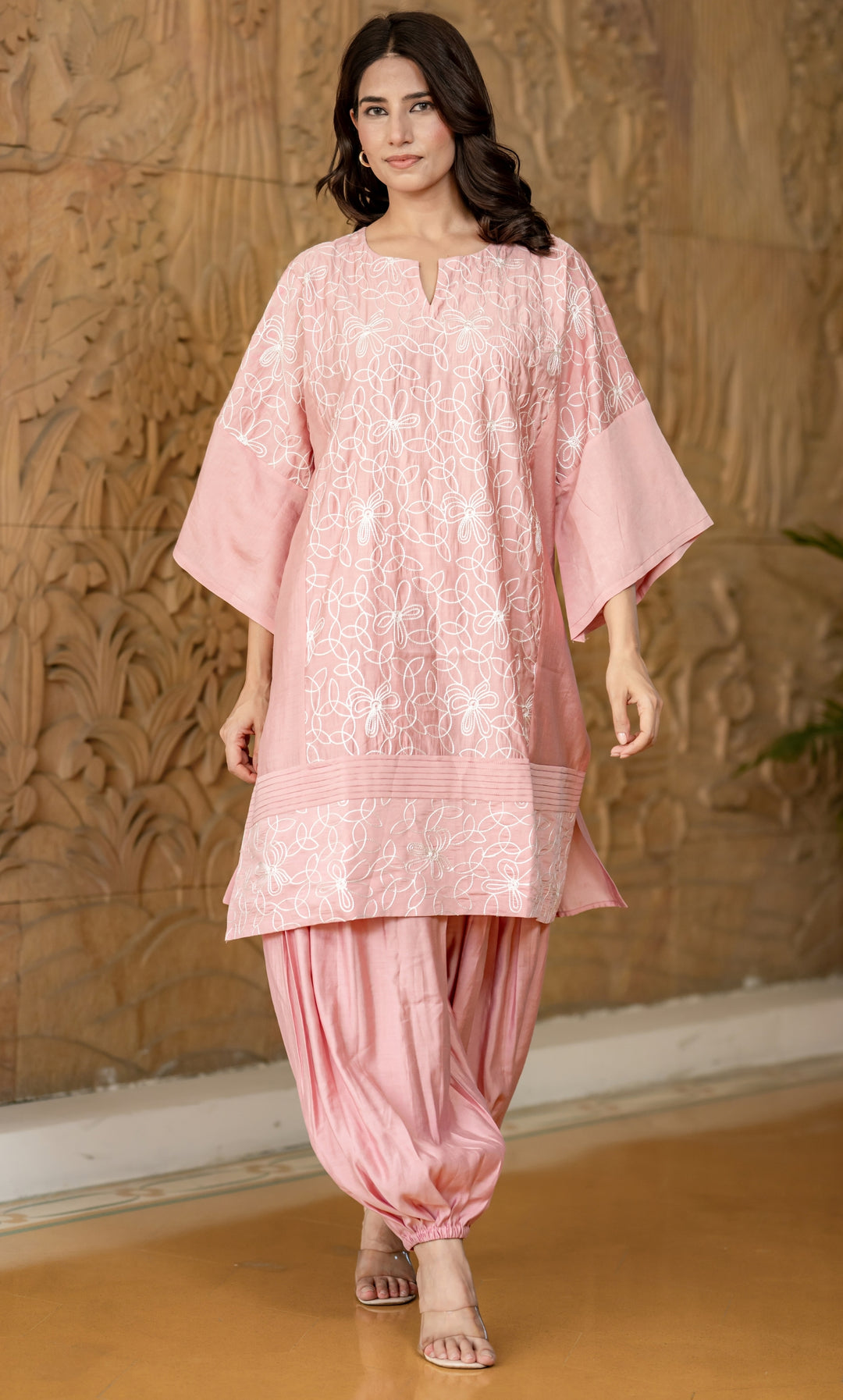 Rosy Dove Embroidered Kurta Co-ord Set