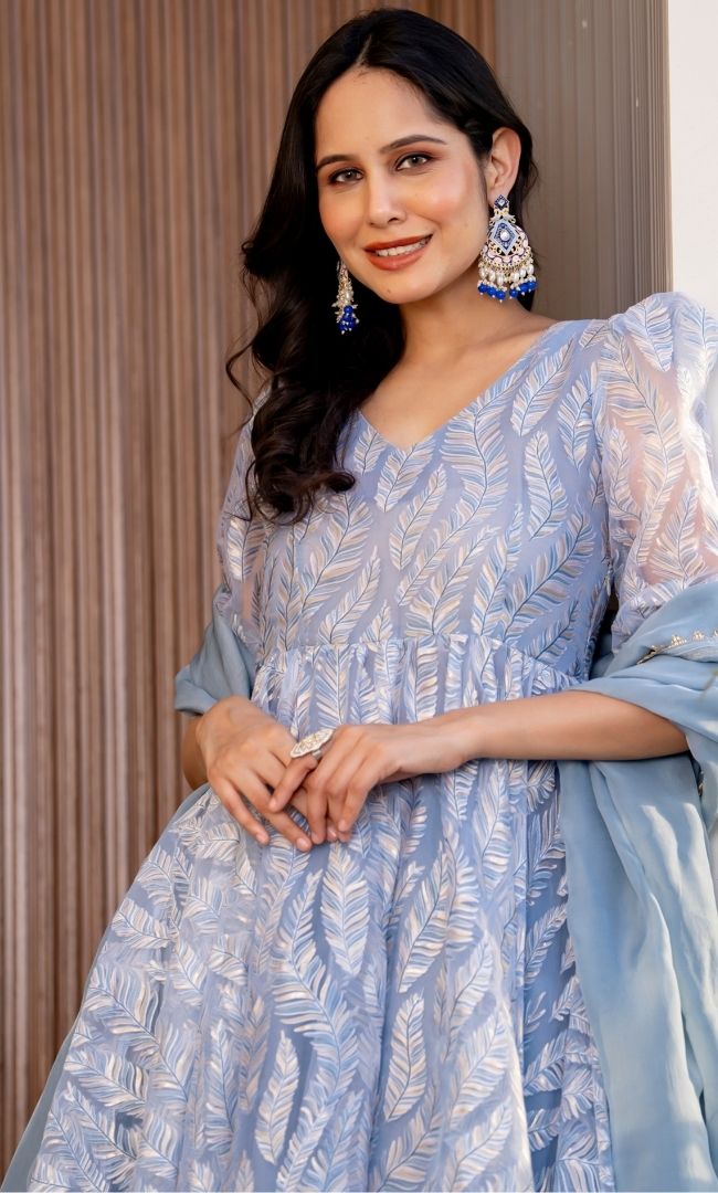 Skyfall Feather Anarkali