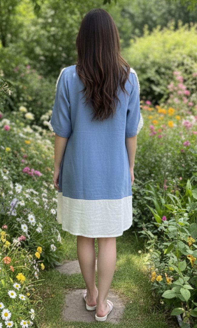 Cornflower Crochet Dress