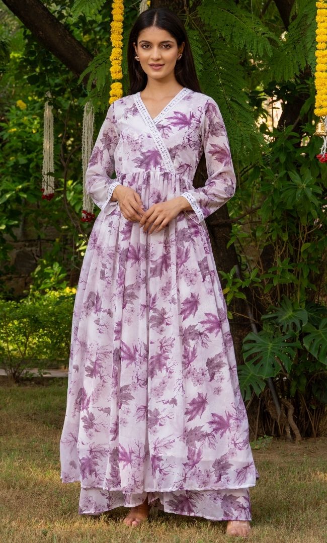 Dusty Pink Floral Suit Set