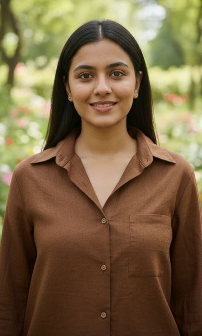 Coco Brown Cotton Linen Shirt