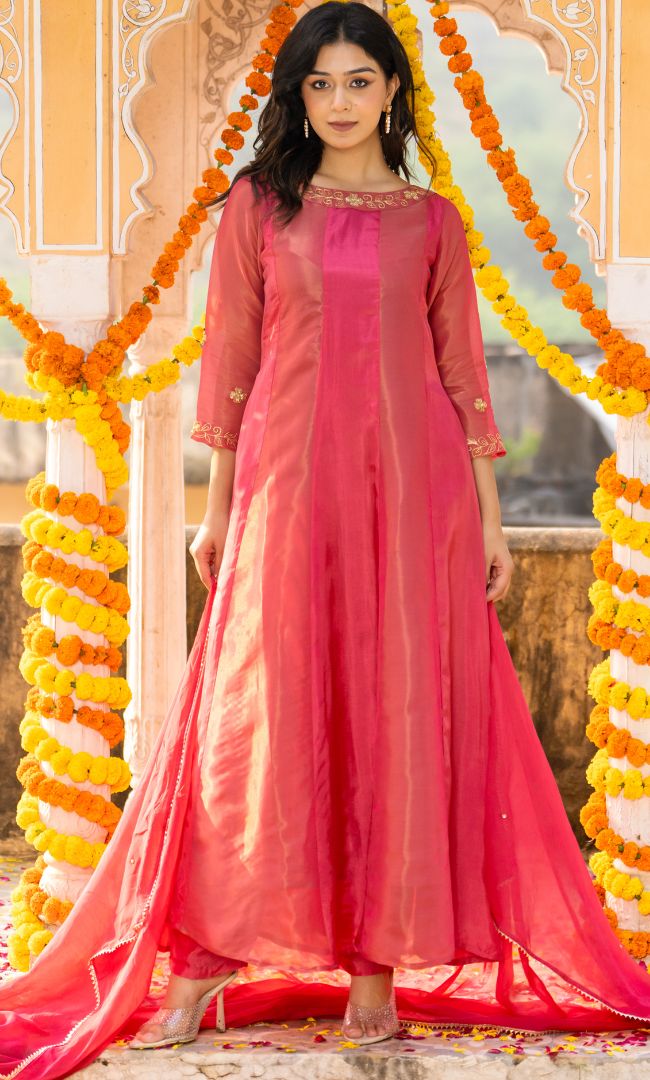 Rasberry Pink Tissue Suit Set