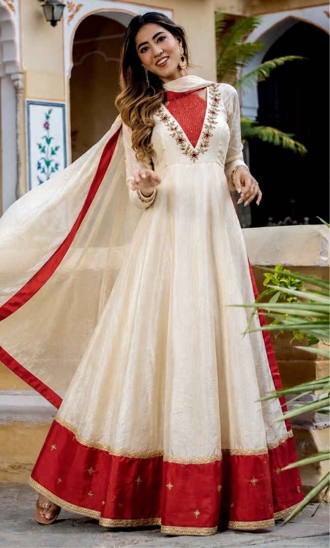 Aarohi Tissue Anarkali Set