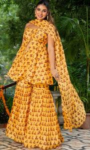 Sakhi Yellow Sharara Set