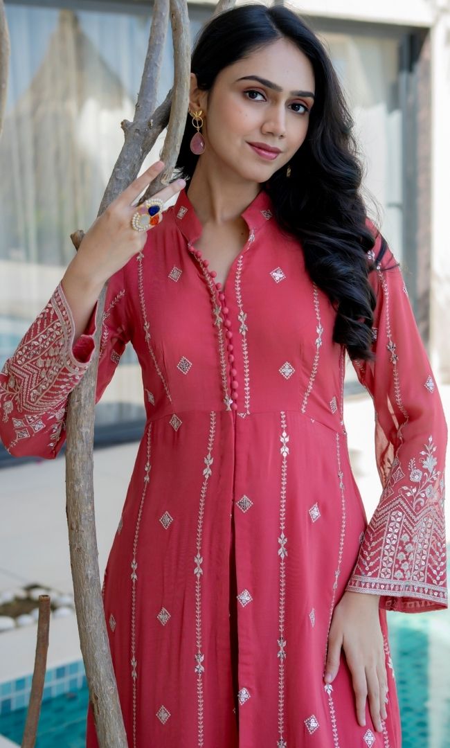 Eraya Pink Kurta Set