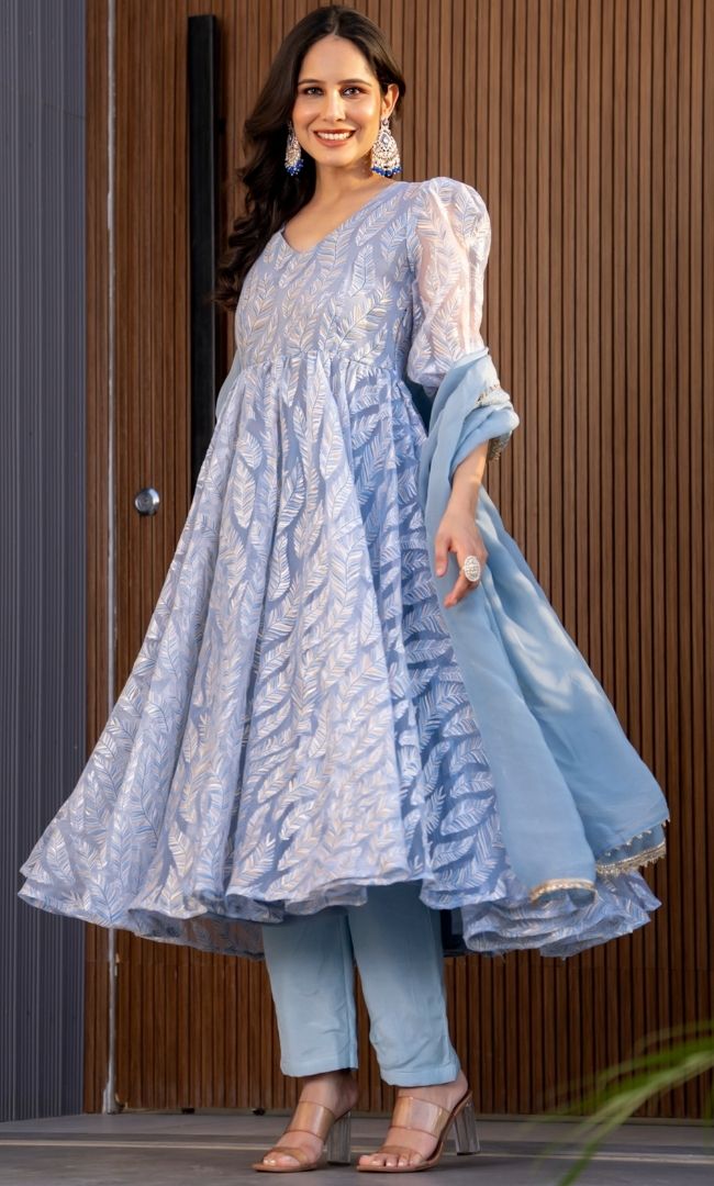 Skyfall Feather Anarkali