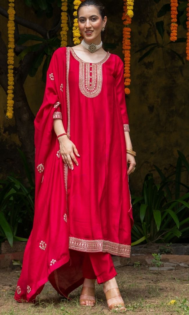 Rosveen Pink Suit Set