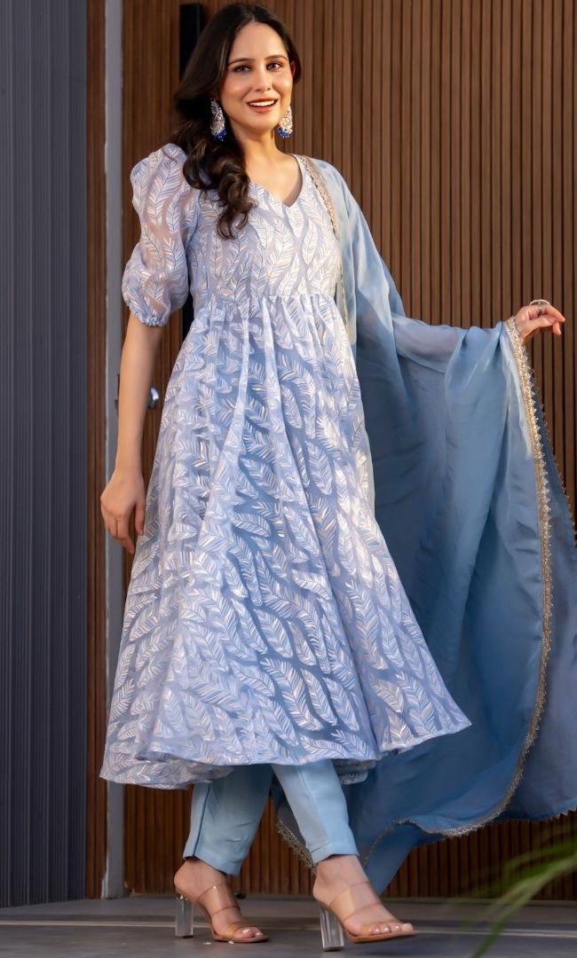 Skyfall Feather Anarkali