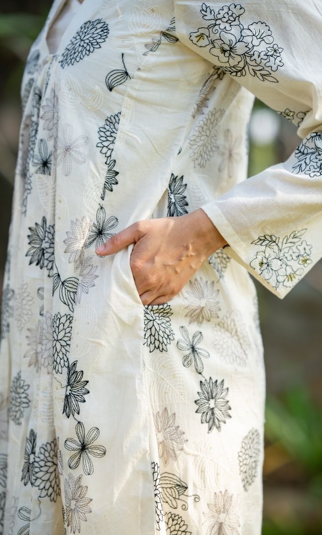 Charcoal Ivroy Kurta Co ord Set