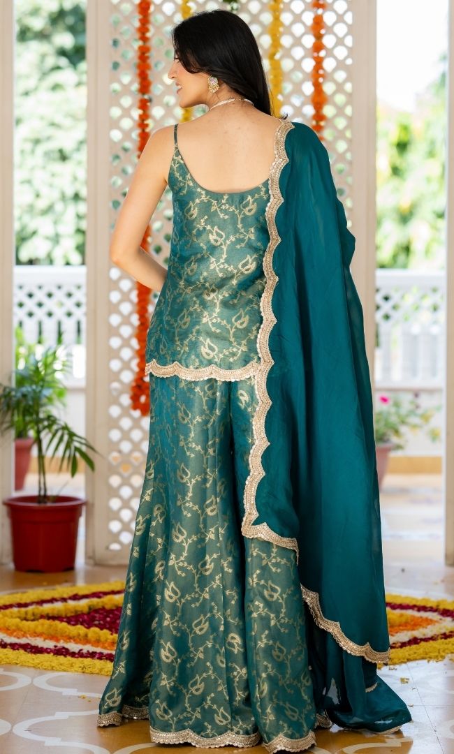 Mishka Firoza Brocade Suit Set