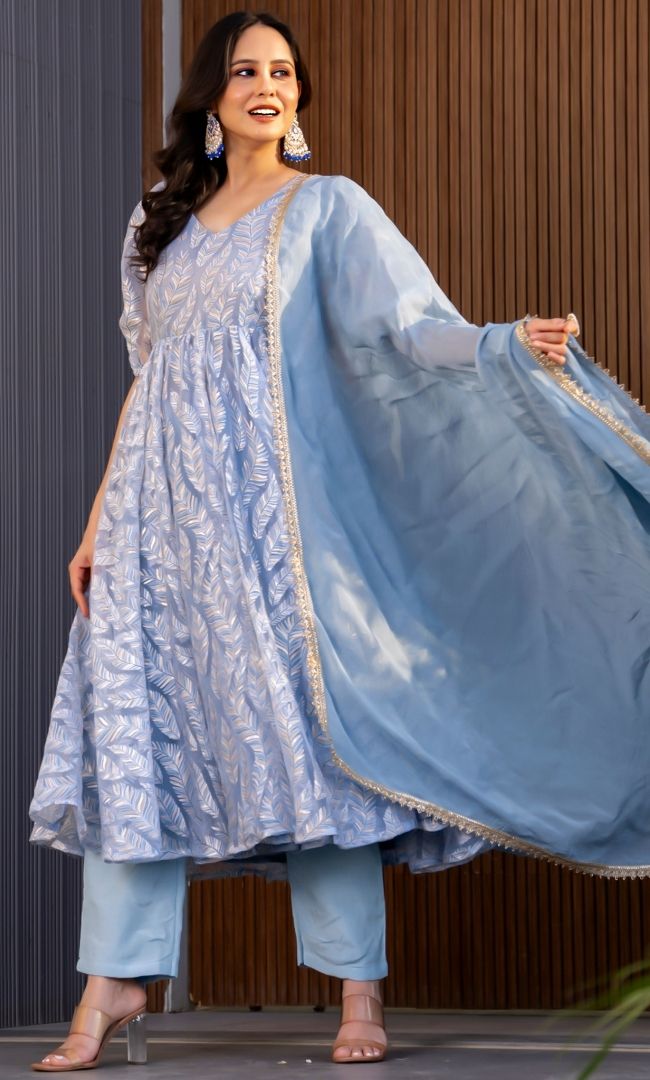 Skyfall Feather Anarkali