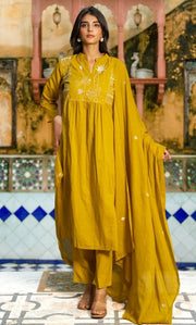 Kanak Mustard Suit Set