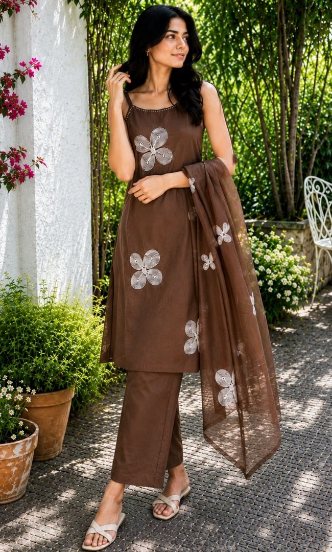 Rough Brown Kurta Set