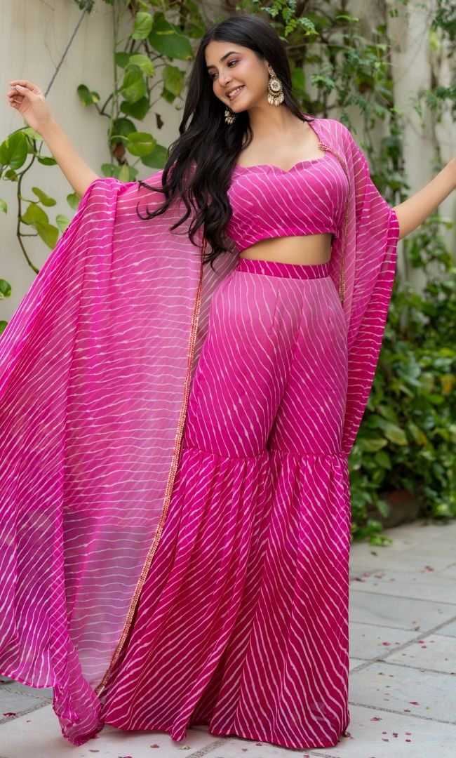 Gulabi Leheriya Cpae Set