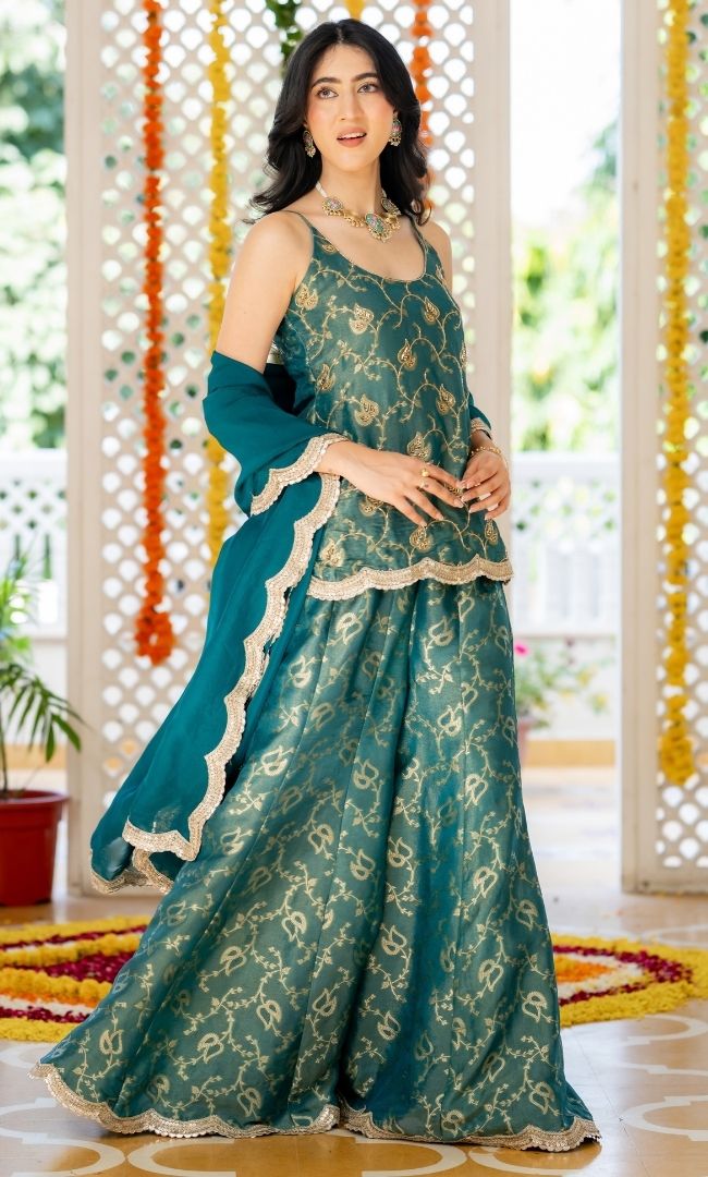 Mishka Firoza Brocade Suit Set