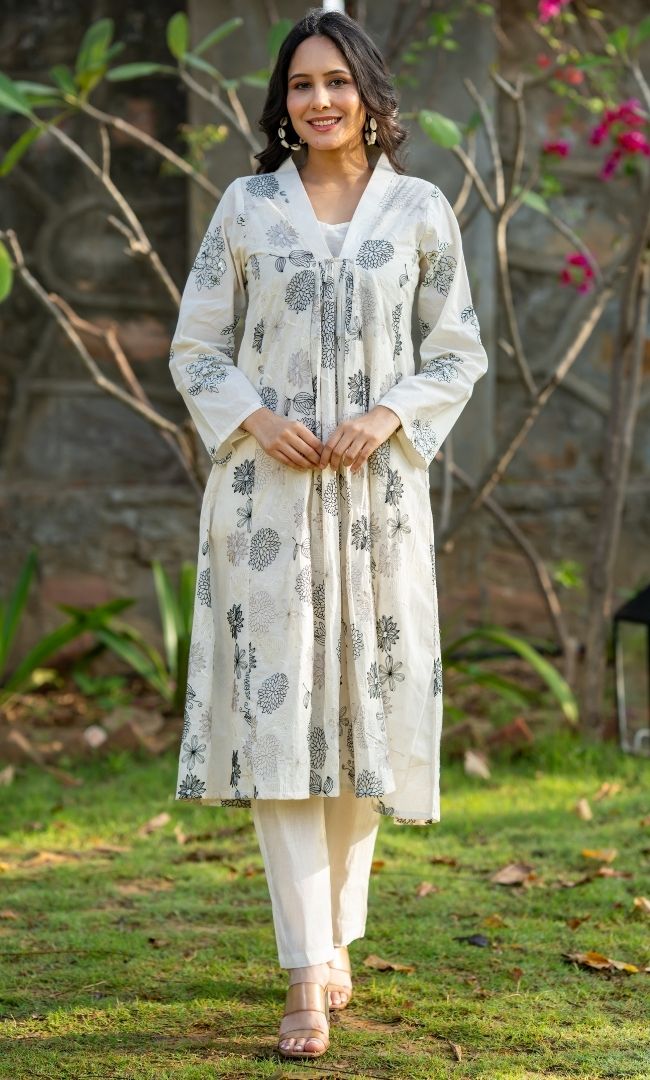 Charcoal Ivroy Kurta Co ord Set