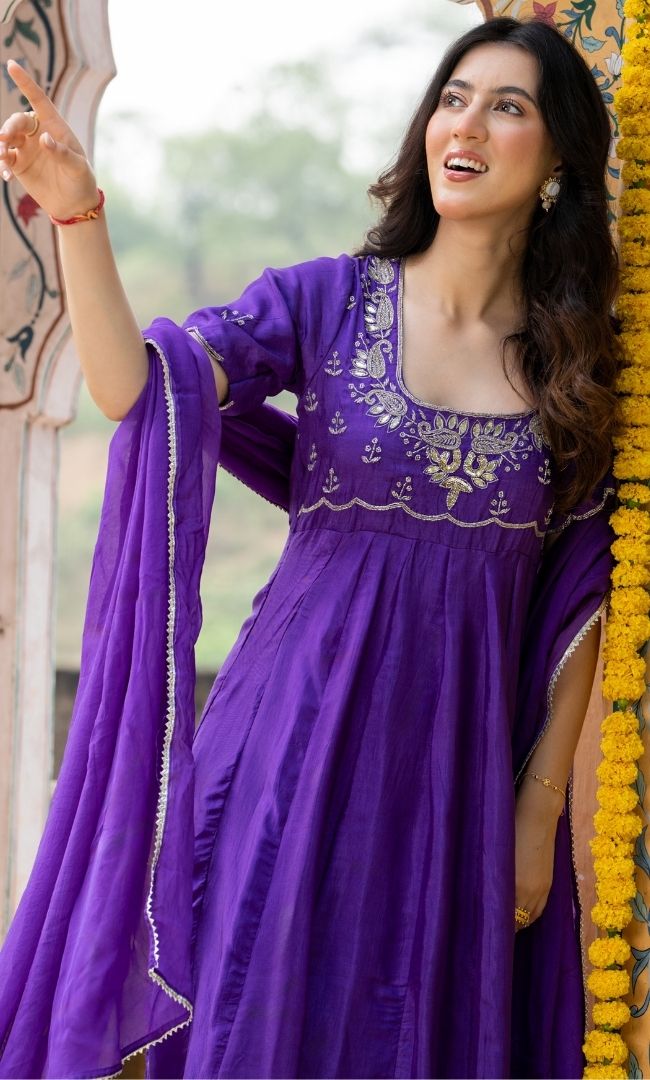 Naira Purple Suit Set