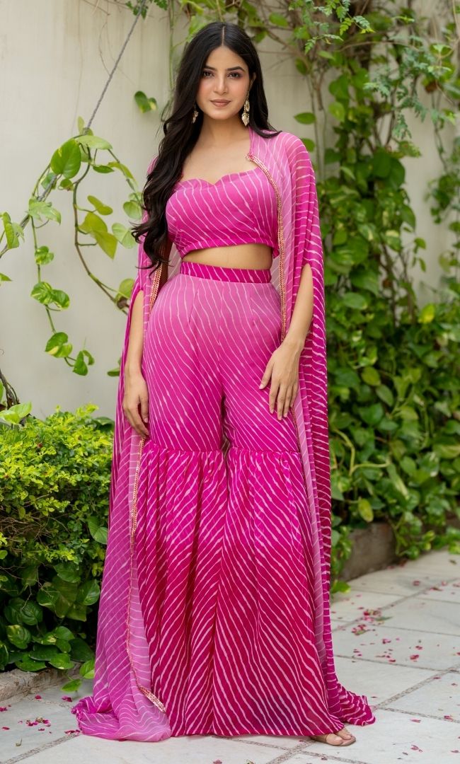 Gulabi Leheriya Cpae Set