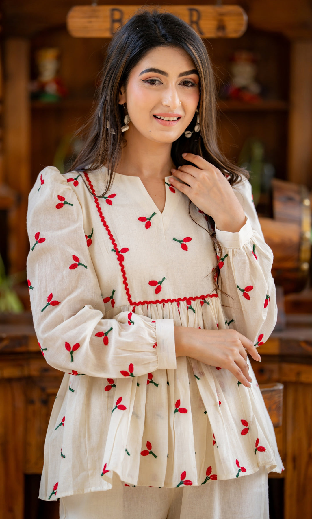 Safaa Cotton Embroidered Co-ord Set