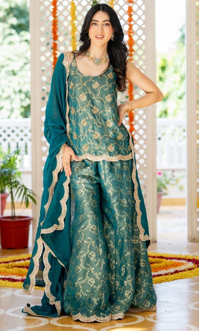 Mishka Firoza Brocade Suit Set