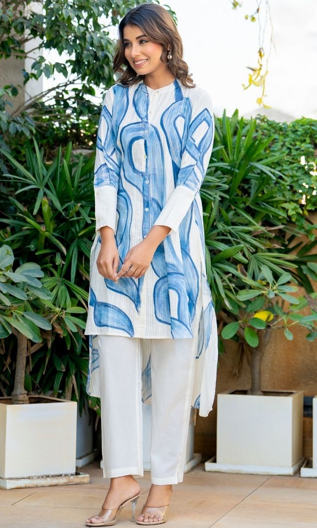 Fluid Line Kurta Co-ord Set