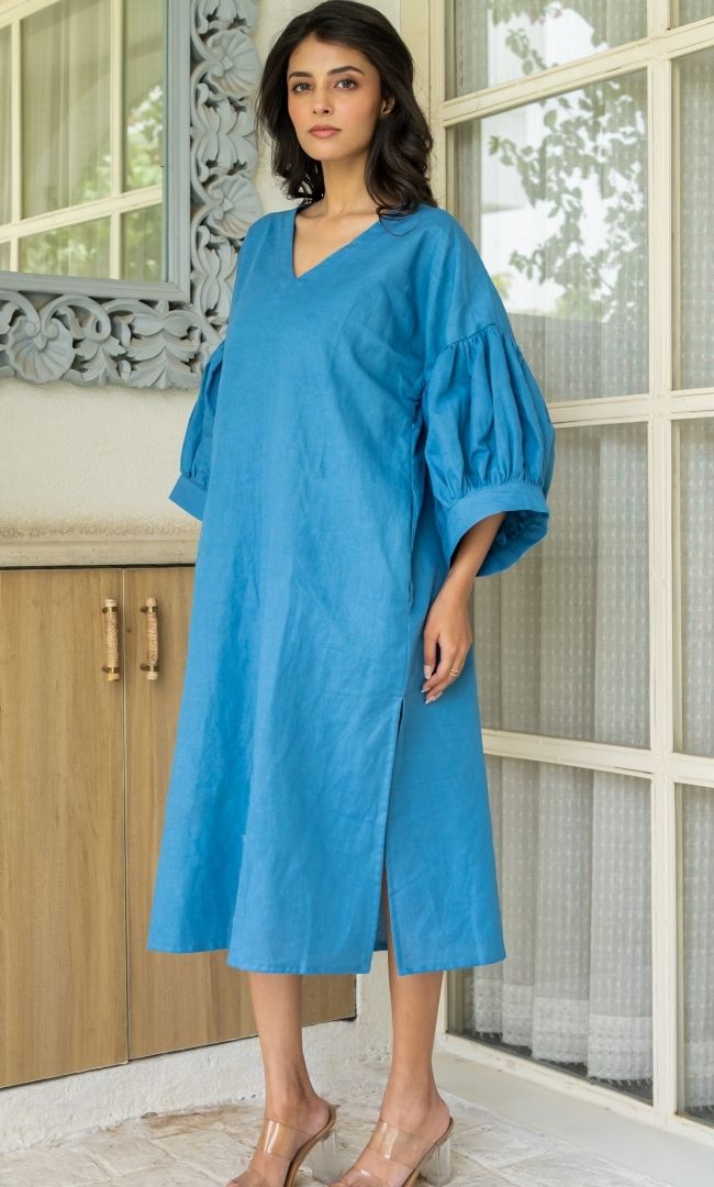 Sky Mist Midi Dress
