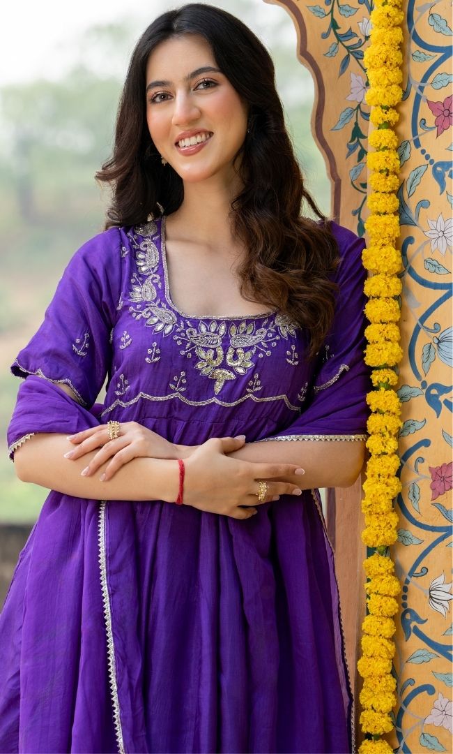 Naira Purple Suit Set