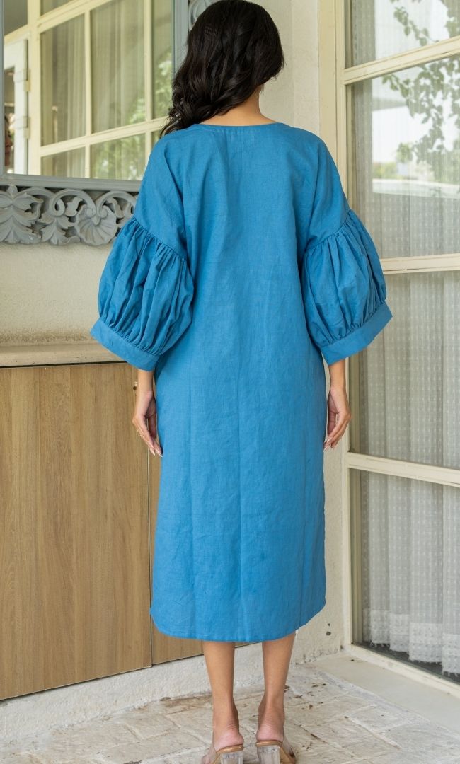 Sky Mist Midi Dress