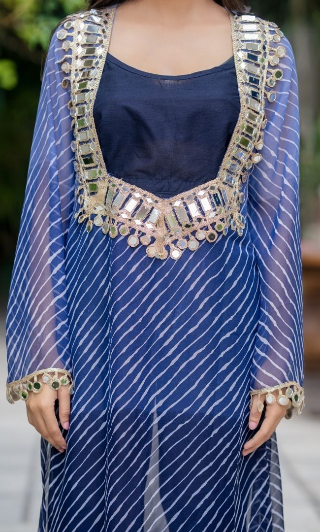 Neel Noor Leheriya Kurta set