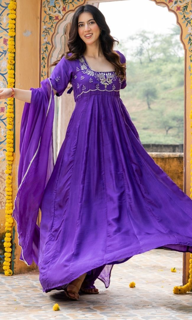 Naira Purple Suit Set