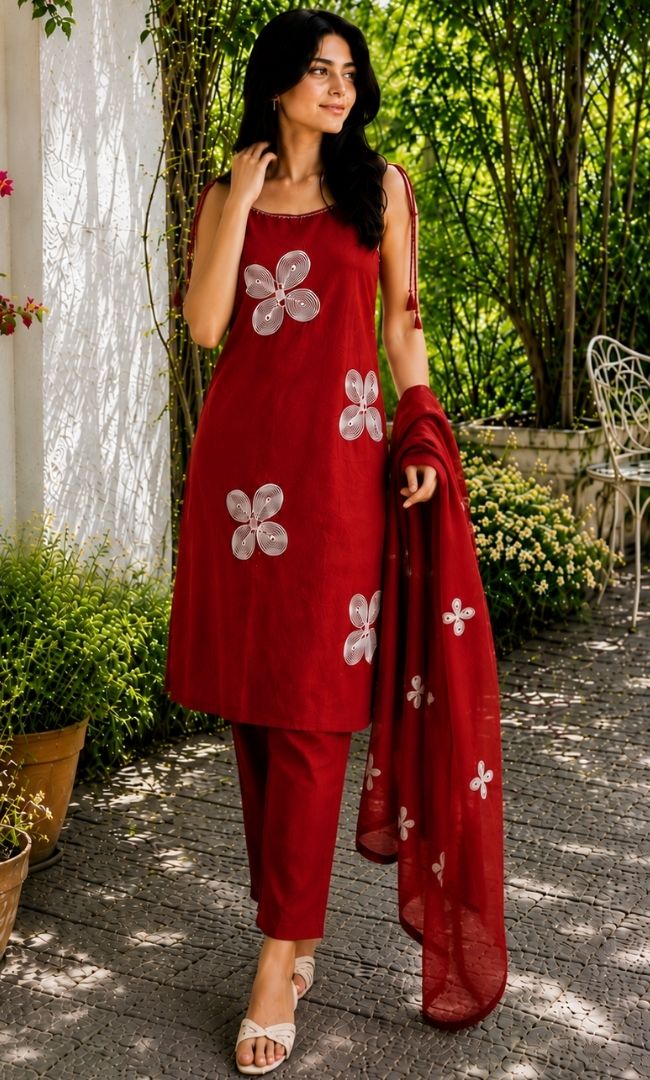 Royal Red Kurta Set