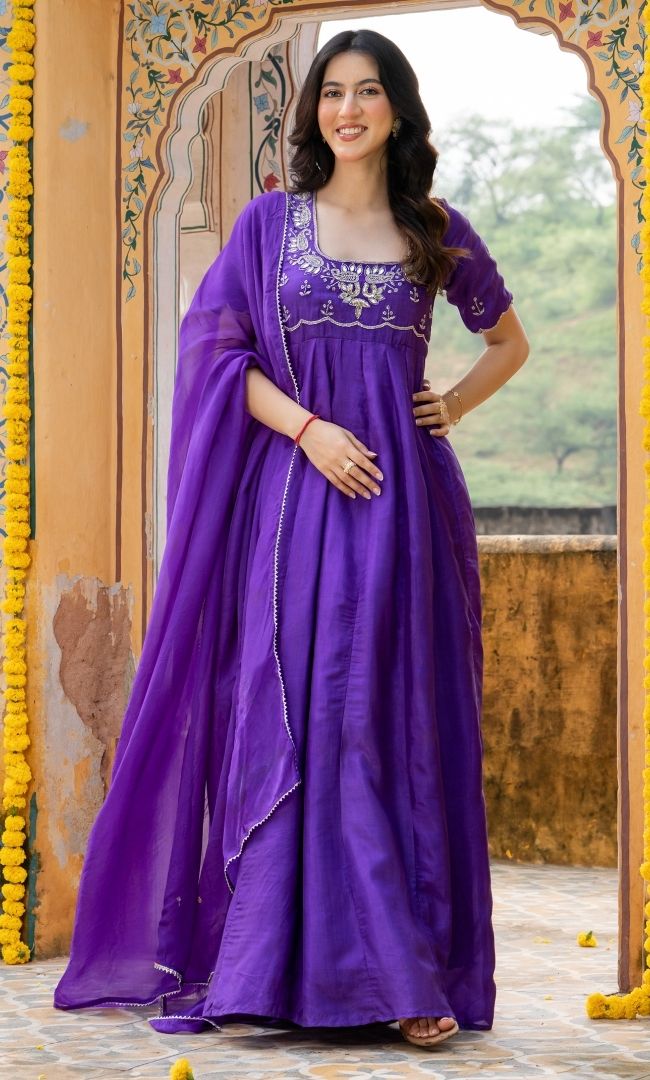 Naira Purple Suit Set