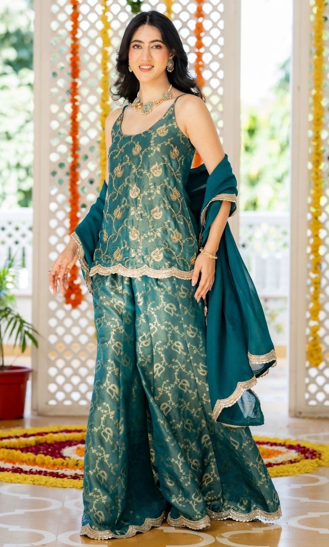 Mishka Firoza Brocade Suit Set